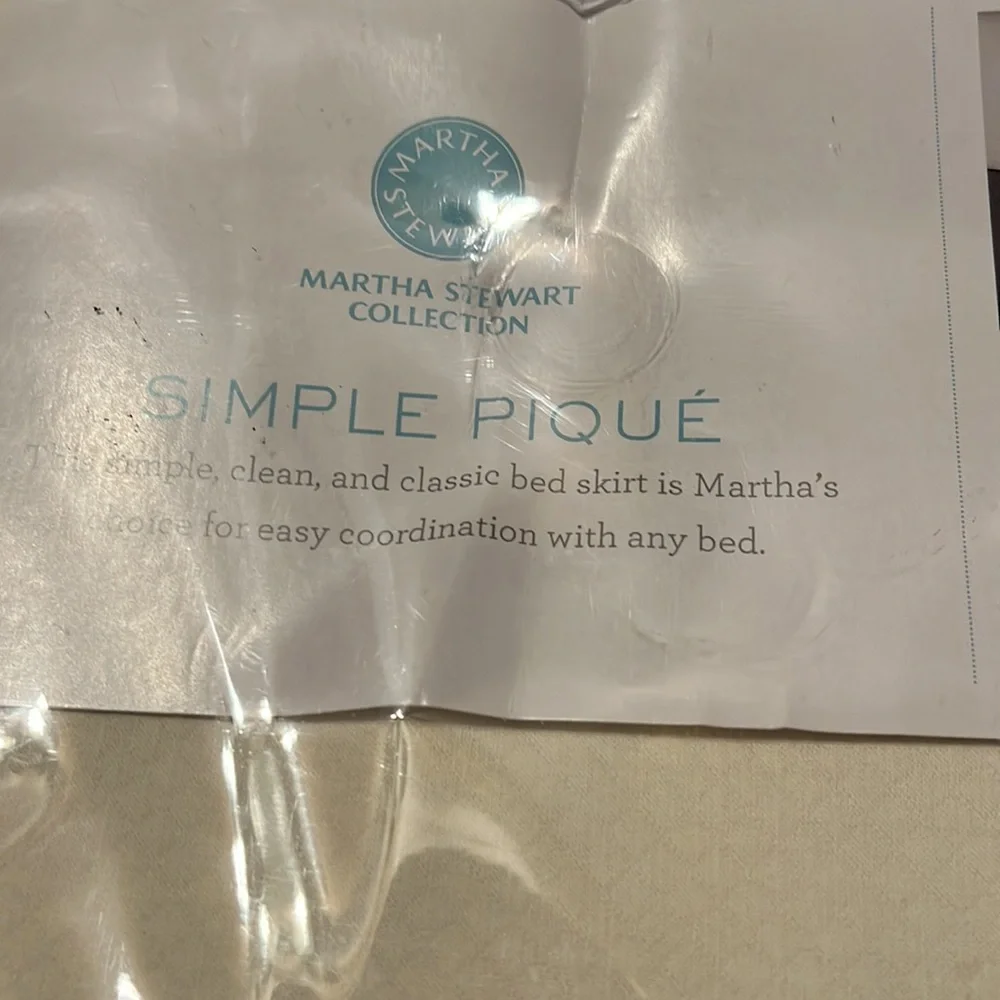 Martha Stewart King Bed Skirt 16” drop